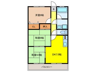 松岡マンション２の物件間取画像